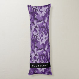 Lila Camouflage Ditt namn anpassar dig Kroppskudde