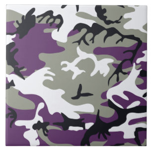 Lila Camouflage Kakelplatta