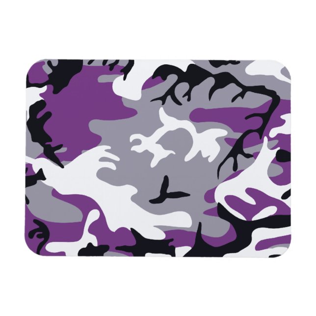 Lila Camouflage Magnet (Horisontell)