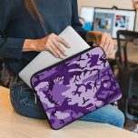 Lila Camouflage, militär, armé Laptop Fodral<br><div class="desc">Elegant,  snyggt och sofistikerad kamouflage mönster i lila färg. Modern gåva och trendig,  perfekt för militären älskare i ditt liv.</div>