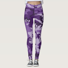 Lila Camouflage, militär, armé Leggings
