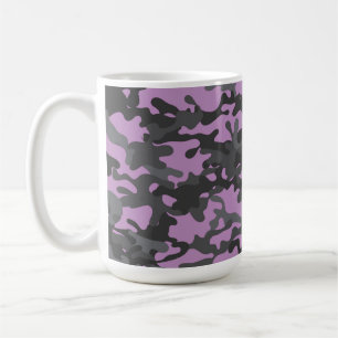 Lila Camouflage Travel Kopp-kaffe Mugg