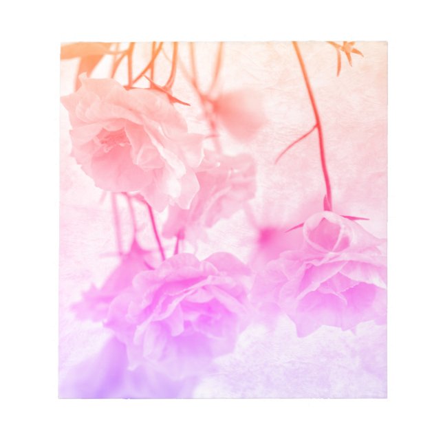 Lila Campanella Flowers Macro Anteckningsblock (Framsida)