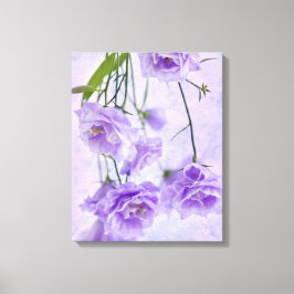 Lila Campanella Flowers Macro Canvastryck