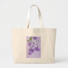Lila Campanella Flowers Macro Jumbo Tygkasse