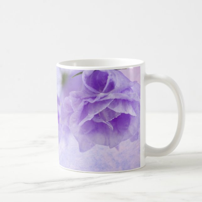 Lila Campanella Flowers Macro Kaffemugg (Höger)