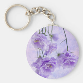 Lila Campanella Flowers Macro Nyckelring