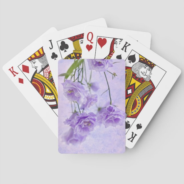 Lila Campanella Flowers Macro Spel Kort (Baksidan)