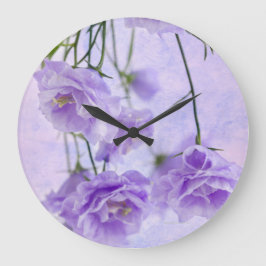 Lila Campanella Flowers Macro Stor Klocka