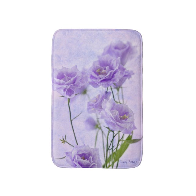 Lila Campanella Flowers Makro Badrumsmatta (Framsidan (Vertikal))