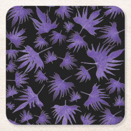 Lila Canary Vine Löv Underlägg Papper Kvadrat