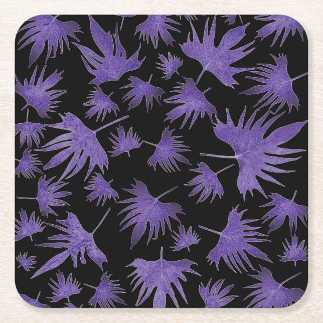 Lila Canary Vine Löv Underlägg Papper Kvadrat (Framsidan)