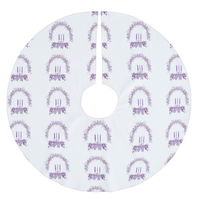 Lila Candles Julgransmatta Borstad Polyester (Framsidan)