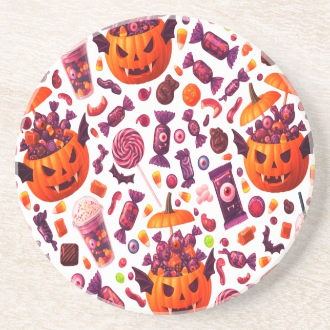 Lila Candy for Dracula Gothic Halloween Underlägg (Framsidan)
