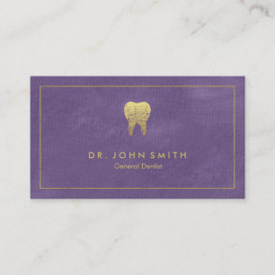 Lila Canvas Golden Ram & Toth - Dentist Tidsbeställning Kort