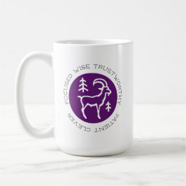 Lila Capricorn Zodiac Stjärntecken Astrology Trait Kaffemugg