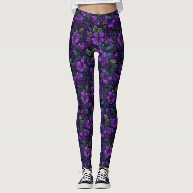 Lila Cardio Gardenias Julklappar  Leggings (Framsida)
