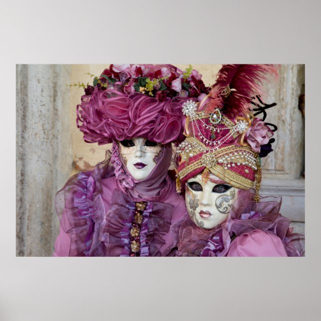 Lila Carnival costume, Venedig Poster (Framsidan)