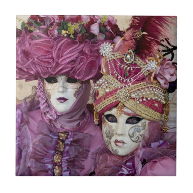 Lila Carnival-kostym, Venedig Kakelplatta (Framsidan)