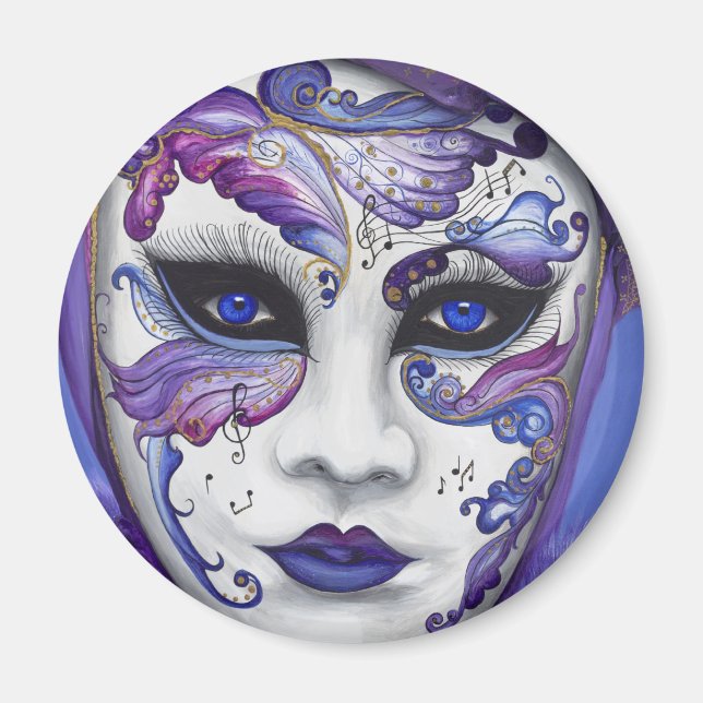 Lila Carnival Mask by PSOVART Magnet (Framsidan)