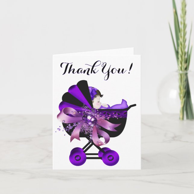Lila Carriage Lavender Baby Shower Tack (Framsida)