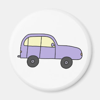 Lila Cartoon Auto Magnet