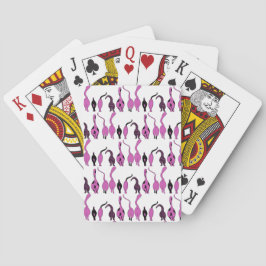 Lila Cat Butts Mönster Casinokort