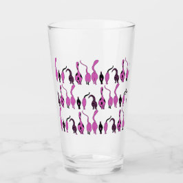 Lila Cat Butts Mönster Glaskopp