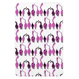 Lila Cat Butts Mönster Magnet