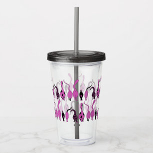 Lila Cat Butts Mönster Take Away Mugg