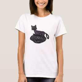 Lila Cat Napping Tee Shirt