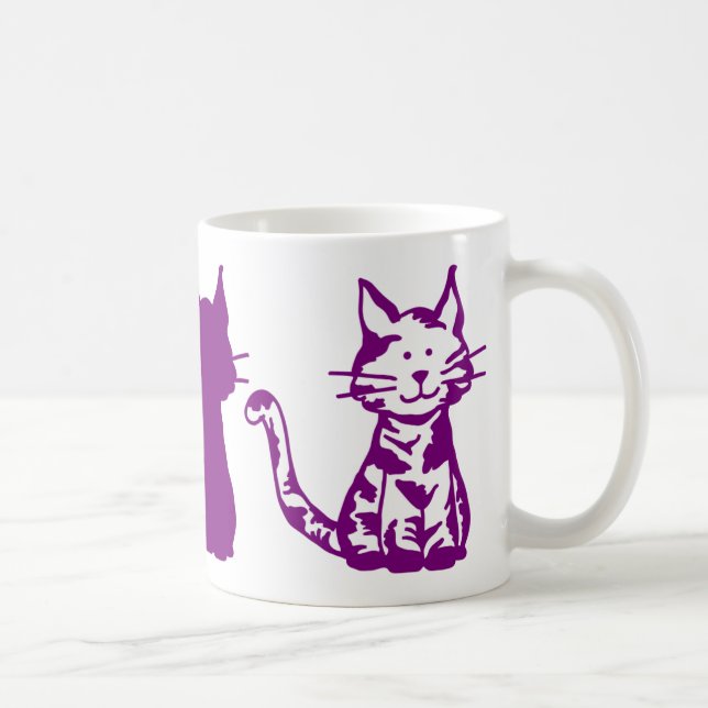 Lila Cats Kaffemugg (Höger)