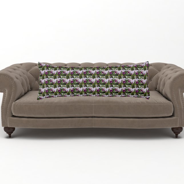Lila Cattleya Orchids Blommönster Body Pillow Kroppskudde (In Situ)