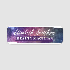 Lila Celestial Personlig ID Badge Namnbricka