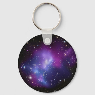 Lila Celestial Space Photo Blank Nyckelring