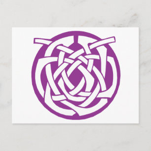 Lila Celtic Circle Vykort