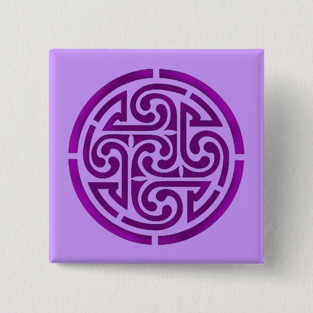 Lila Celtic Knot Design Knapp (Framsida)