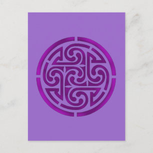 Lila Celtic Knot Design Vykort