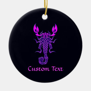Lila Celtic Knot Scorpion Julgransprydnad Keramik