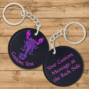 Lila Celtic Knot Scorpion Keychain