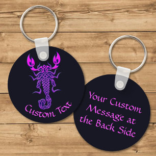 Lila Celtic Knot Scorpion Keychain Nyckelring