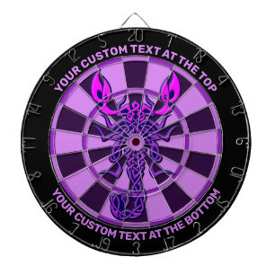 Lila Celtic Knot Scorpion med Anpassningsbar Text Darttavla