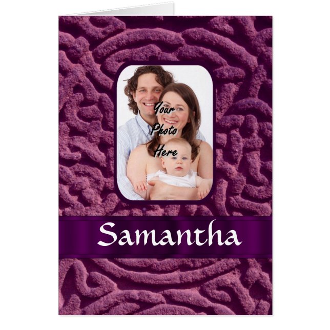 Lila Celtic knotwork symbol Hälsningskort (Framsidan)