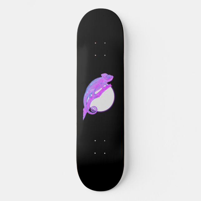 Lila Chameleon Mini Skateboard Bräda 18,5 Cm (Framsida)