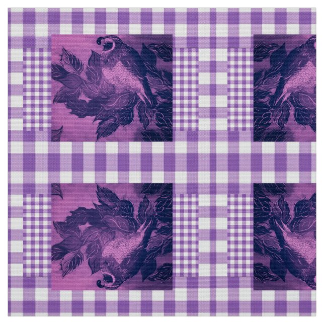 Lila Chck Quail Tyg (Provkarta)