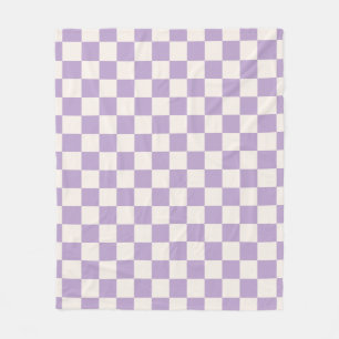 Lila Check, Checkerboard Mönster, Checkered, Chec Fleecefilt