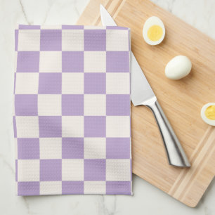 Lila Check, Checkerboard Mönster, Checkered, Chec Kökshandduk
