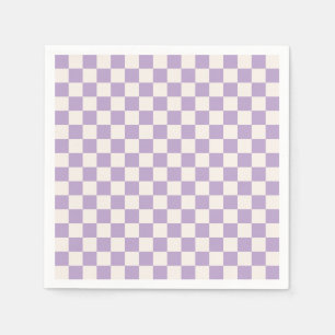 Lila Check, Checkerboard Mönster, Checkered, Chec Pappersservett