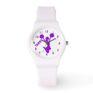 Lila Cheerlead Anpassningsbar Watch Armbandsur
