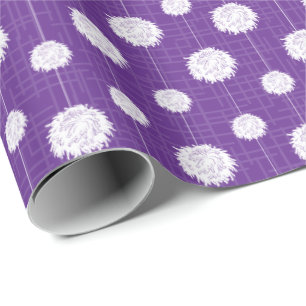 Lila Cheerledare Pom Pom Mönster Presentpapper